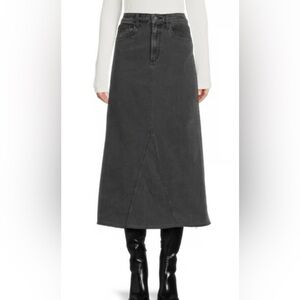 Joe's Jeans Women’s Amelia A-Line Denim Skirt Gray Black in Color Size 26